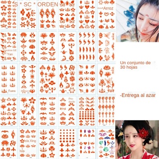 【Bindi】Cabeza de mujer de los niños ornamento tatuaje pegatina antiguo traje estudio TV jugar frente tatuaje pegatina belleza pegatinas (3)