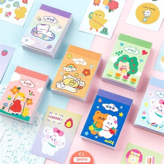 PEONYFLOWER Office Memo Pads School Paper Sticky Notes Bookmark Kawaii Planner School Supplies Stationery Simple Bookmark