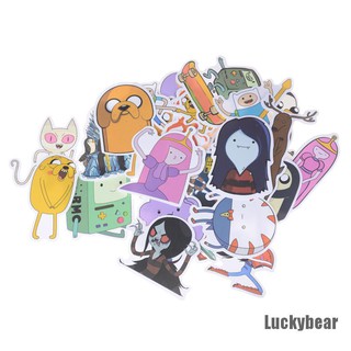 [Luckybear] 30 pzas/bolsa De tiempo De Aventura De dibujos Animados calcomanías De equipaje De patineta Laptop