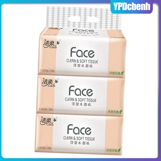 paquete de 3 (360 hojas) de 3 capas de tejido facial húmedo, papel higiénico para baño a granel