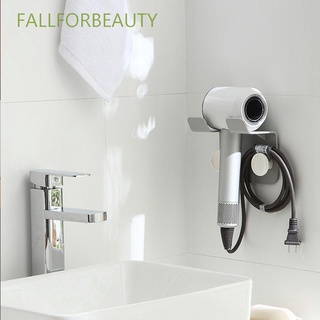 Fallforbeauty - soporte para secador de pelo, sin taladro, organizador de secador de pelo, estante de almacenamiento con gancho ABS montado en la pared, organizador de almacenamiento libre de golpes, accesorios de baño, Multicolor
