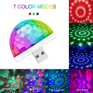 Coche USB Luz Ambiental/Mini Colorido DJ RGB Música Control De Sonido Del/Interfaz De Vacaciones Fiesta Atmósfera Interior Domo Tronco Lámpara (1)