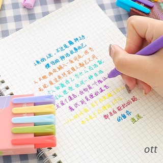 ott. 5 Pcs Portable Colored Gel Pen Refillable Gel Ink Quick-drying Smooth Writing