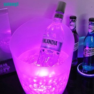 [ngl] 5 l redondo impermeable LED cambio de Color plástico cubo de hielo bares champán cerveza (3)