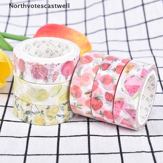 [Northvotescastwell] 1PC Lindo Fruit Enmascaramiento Washi Cinta DIY Decorativa Adhesiva Scrapbooking NOT