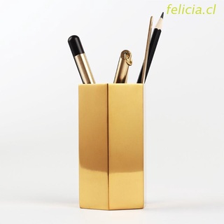 felicia Creative Hexagon Desktop Pen Holder Makeup Brush Organizer Utensil Household Desktop Small Item Object Pen Storage Box