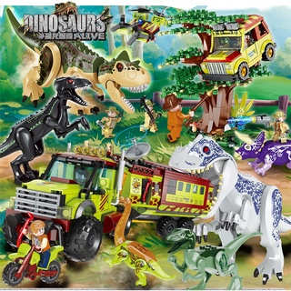 [bmz]LEGO Jurásico dinosaurio Animal parque mundo bloques de construcción dinosaurio ladrillos juguetes para niños niños regalo de vacaciones