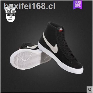 [listo stock] Nike Blazer Mid '77 gamuza hombres y mujeres zapatillas de deporte retro deportes casual zapatos negro