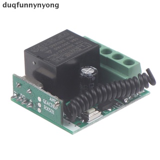 [duq] dc12v 1ch 433mhz interruptor inalámbrico receptor para aprendizaje código transmisor remoto