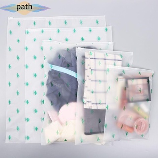Path bolsa de almacenamiento portátil de viaje transparente transparente bolsa de plástico auto sello impermeable embalaje ropa organizador de ropa cremallera (1)