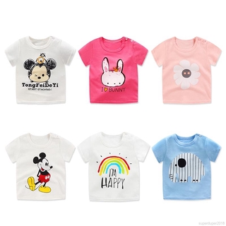 camiseta de los niños de dibujos animados tops ropa de verano bebé algodón tops ropa de niños niños manga corta camiseta