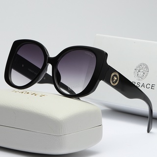 La nueva moda de Versace es demasiado moderna, gafas de sol retro de marco grande para hombres y mujeres, gafas de sol antideslumbrantes de viaje para disparar en la calle