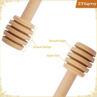 10PCS Wooden Mini Honey Dipper Sticks Honey Stirring Wand for Dispense Honey (1)