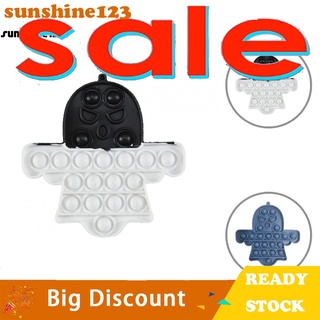 <Sunshine123> Juguete de burbuja de larga duración con forma de calabaza creativa Push Pop Fidget juguete resistente al desgaste para el hogar (1)