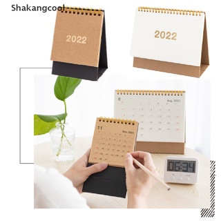 【SKC】 2022 Year Simple Solid Color Mini Desktop Paper Simple Calendar Agenda Organizer 【Shakangcool】