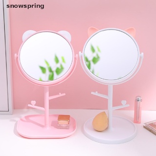 snowspring dibujos animados gato escritorio maquillaje espejo giratorio princesa decorativa mesa portátil cl