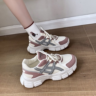 Papá zapatos mujer verano adelgazamiento pies2021Verano nueva malla transpirable estilo coreano All-Match plataforma zapatillas altura creciente 3wZj