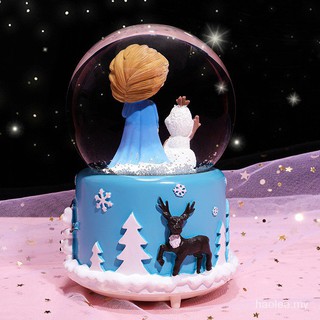 Frozen Elsa Crystal Ball caja de música juguetes musicales Disney Frozen juguete cumpleaños