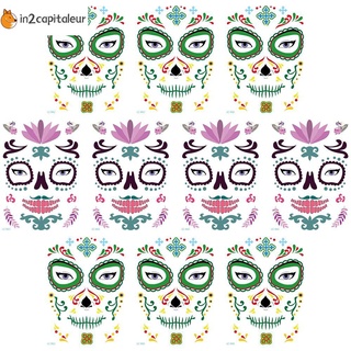 IN2CAPITALEUR Wide Use Face Sticker Easy to Clean Cosplay Props Tattoo Stickers Water Transfer Printing Temporary Long Lasting Masquerade Party Accessories Halloween Decoration