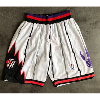 [5 Estilos] Pantalones Cortos NBA Toronto Raptors Temporada 19-20 retro Blanco Baloncesto shorts
