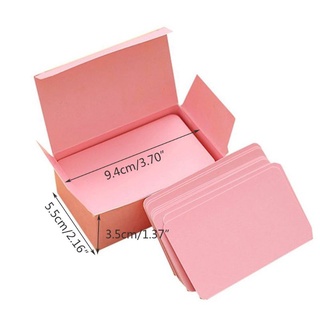Todas las 100 piezas de tarjetas rosa tarjetas blanco tarjetas en blanco, tarjeta de mensajes blanco cartón palabra tarjeta día de navidad día de san valentín DIY tarjeta de regalo con caja de papel Kraft (2)
