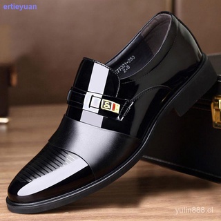LKX🔥Venta al contado🔥Otoño de los hombres s zapatos de cuero, zapatos de vestir de negocios, versión británica de conjunto de pie casual zapatos de cuero, juventud todo-partido de moda zapatos de cuero (1)