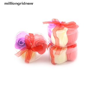 [milliongridnew] 3 unids/caja colorido pétalo perfumado baño papel corporal jabón rosa flor favor decoración