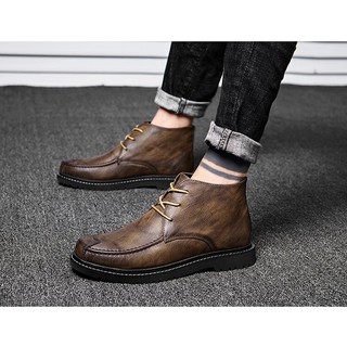botas de invierno para los hombres de la moda de los hombres botas de cuero caliente de los hombres zapatos de invierno masculino de cuero botas de tobillo