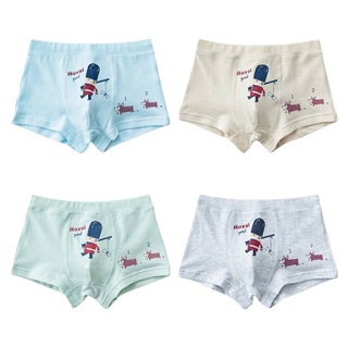 ✨ VILISI✨4 PCS /Set Children's Cotton Underwear High Quality Panties for Boys Boy Cartoon Boxer Briefs (6)