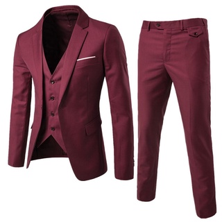[oplebes] traje formal masculino estilo coreano chaqueta cremallera mosca pantalones temperamento para boda (2)