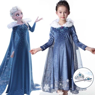 Frozen Disney Princesa Vestido Para Niñas Cosplay Vestidos De Fiesta De Navidad Disfraz Ropa De Fantasía