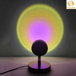 Sl Sun/Sunset proyector lámpara USB LED atmósfera lámpara de pie ángulo ajustable pequeña luz de noche para el hogar (6)