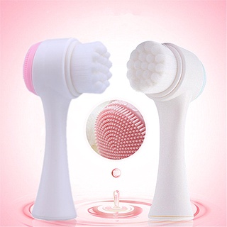 MELODY 3D Face Cleaning Facial Massage Product Double Side Brush Portable Skin Care Silicone Massage Face Wash Tool/Multicolor (6)