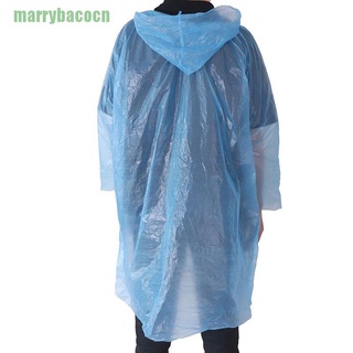marrybacocn 10X Rain Poncho Raincoat Emergency Cape with hood Hiking AWJW