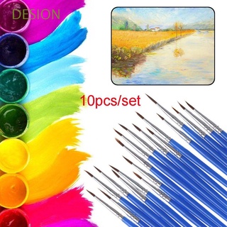 DESION 10pcs/set New Nylon hair Crafts hook line pen Oil Painting Brushes Drawing DIY Accessory Artist Tool Painting Watercolor