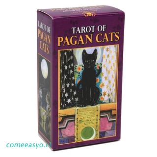 comee 78 cartas baraja tarot de gatos paganos completo inglés fiesta de la familia juego de mesa oracle tarjetas astrología adivinación destino tarjeta