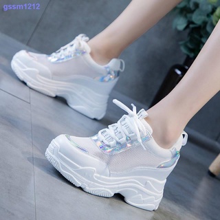 Poco blanco zapatos de las mujeres s de malla transpirable zapatos deportivos 2019 verano nuevo casual zapatos todo-partido viejos zapatos aumentar en zapatos de las mujeres s