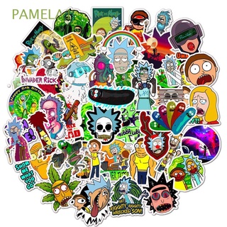 PAMELA1 50 Unids/pack Pegatinas Decorativas Anime De Rick Y Morty Impermeable Graffiti Papelería Pegatina Niños Regalo PVC Coche