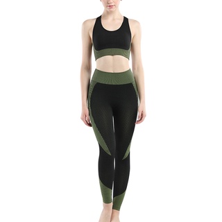 conjunto de yoga para mujer con cremallera de manga larga o sin mangas sujetador top leggings traje deportivo ropa de entrenamiento fitness