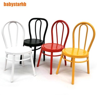 [babystarhb] 1/12 Dollhouse Miniature Furniture Metal Chair Doll House Accessories