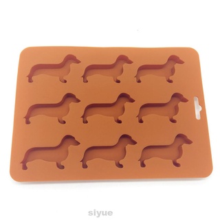 molde en forma de perro accesorios de silicona diy fabricación de hielo engrosamiento para hacer caramelos dachshund (1)