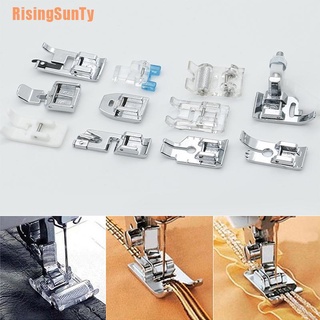 Risingsunty (¥) 11 pzs prensatelas multifunción para máquina de coser doméstica/juego de accesorios para pies