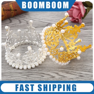 Boomboom práctica corona de pastel de imitación perla multiusos torta corona Anti-deforma para el hogar