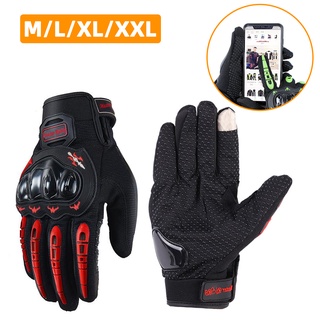 Guantes de motocicleta completo/medio dedo pantalla táctil transpirable guantes de moto al aire libre de equitación de carreras de protección para mí