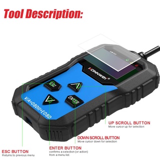 [changshan] Escáner De Diagnóstico Kw350 Obd2 Para automóvil/Abs/transpirable/Reset/aceite/luz De servicio