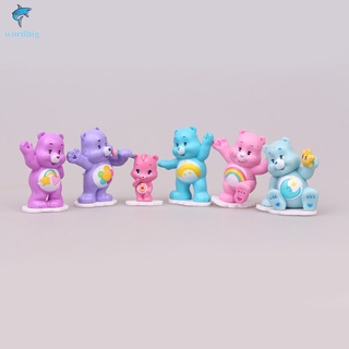 12 piezas colorido animal oso personaje juguete plástico miniatura juguete conjunto de tartas decoraciones coche adornos (3)