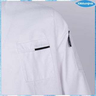 chef abrigo chaqueta de manga larga cocina catering baker staff ropa de trabajo blanco
