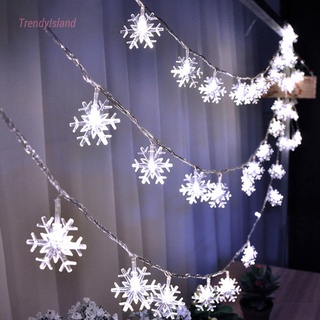 (disponible Ahora-tre) al aire libre LED copo de nieve cadena de luz de navidad fiesta de navidad año nuevo decoración