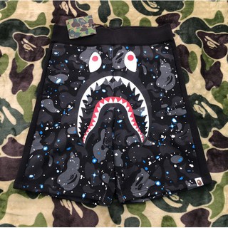 Nuevo verano BAPEe tiburón camuflaje luminoso hombres mujeres moda Casual Jogger pantalones cortos elásticos corbata pantalones