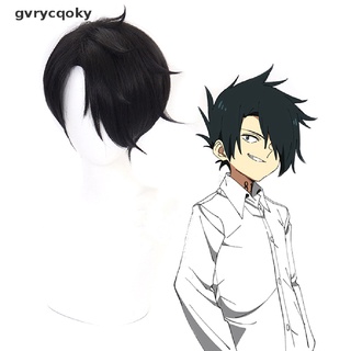 [Gvry] Anime Yakusoku no Neverland The Promised Neverland Ray Short Black Cosplay Wig